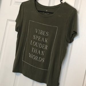 Vibes Speaker Louder Than Words Graphic Crop Tee
